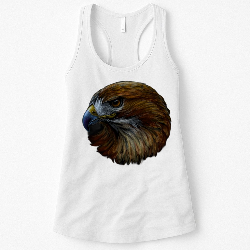 Realistic Eagle Close Up Womens Tank Top