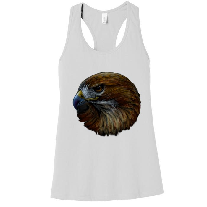 Realistic Eagle Close Up Women's Racerback Tank