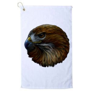 Realistic Eagle Close Up Platinum Collection Golf Towel