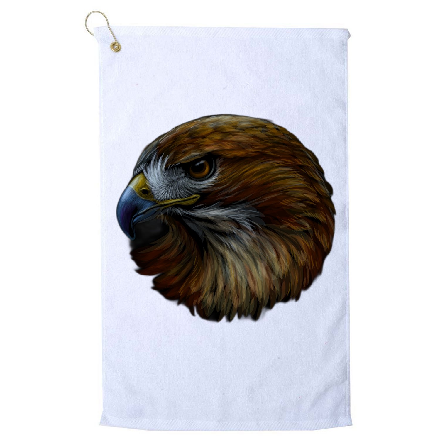 Realistic Eagle Close Up Golf Towel