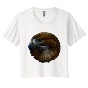 Realistic Eagle Close Up Women's Crop Top Tee