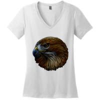 Realistic Eagle Close Up Women's V-Neck T-Shirt