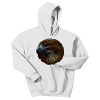 Realistic Eagle Close Up Kids Hoodie