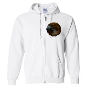 Realistic Eagle Close Up Full Zip Hoodie