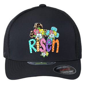 Risen Easter Cross Colorful Flexfit Unipanel Trucker Cap