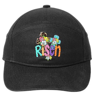 Risen Easter Cross Colorful 7-Panel Snapback Hat