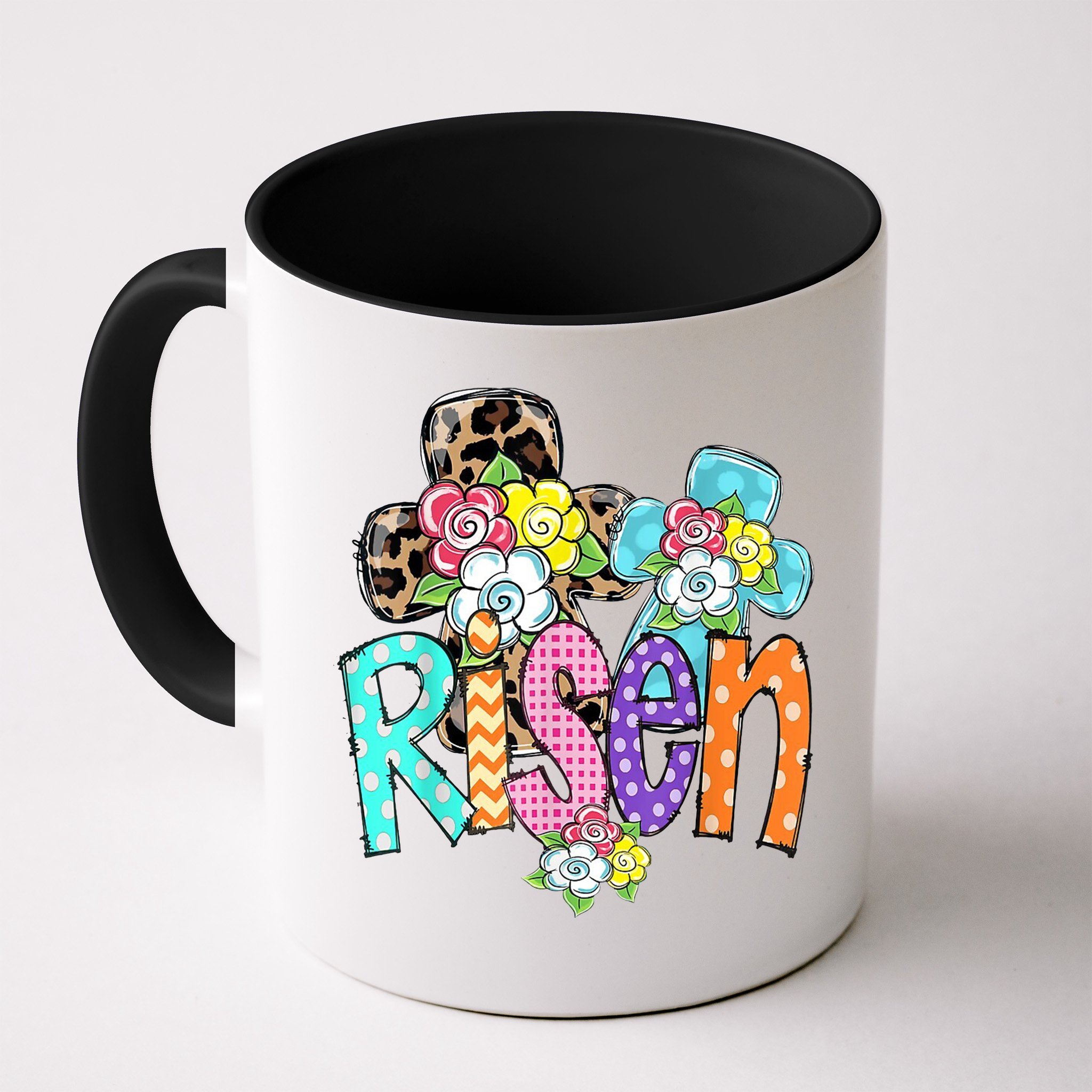 Risen Easter Cross Colorful Mug