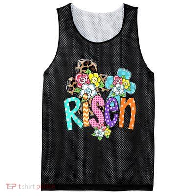 Risen Easter Cross Colorful Mesh Reversible Basketball Jersey Tank