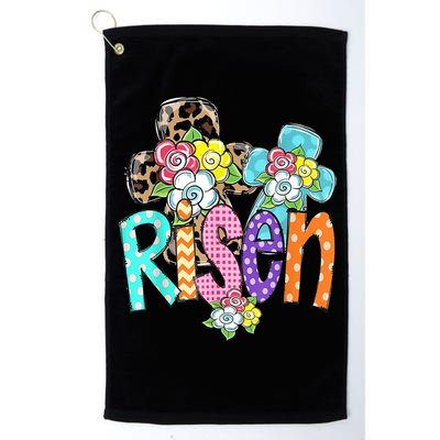 Risen Easter Cross Colorful Golf Towel