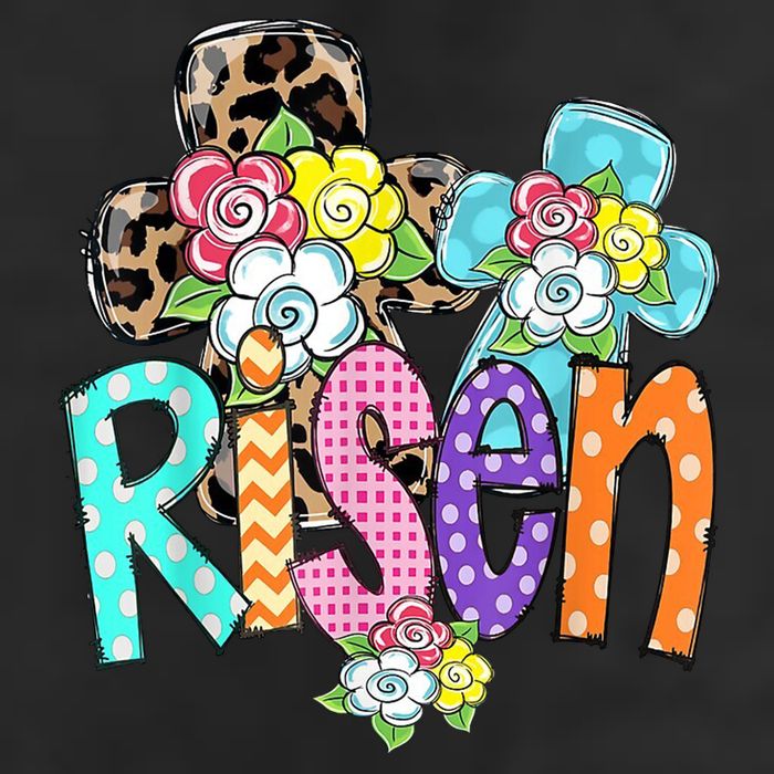 Risen Easter Cross Colorful Golf Towel