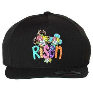 Risen Easter Cross Colorful Wool Snapback Cap