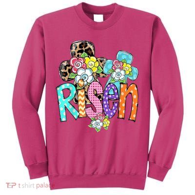Risen Easter Cross Colorful Sweatshirt