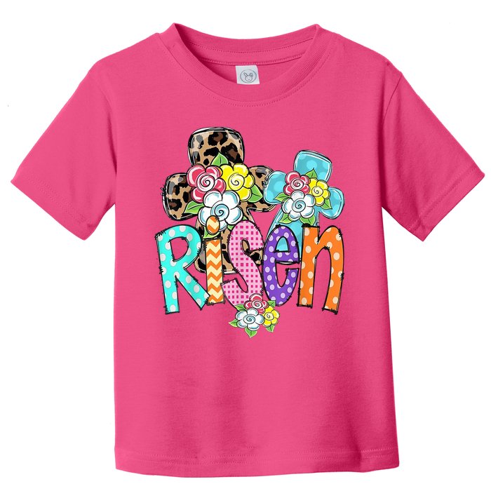 Risen Easter Cross Colorful Toddler T-Shirt