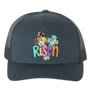 Risen Easter Cross Colorful Yupoong Adult 5-Panel Trucker Hat