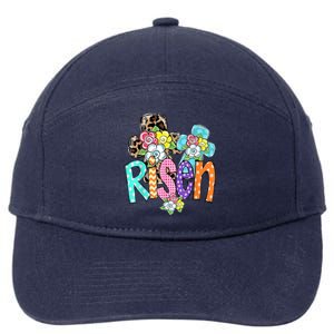 Risen Easter Cross Colorful 7-Panel Snapback Hat