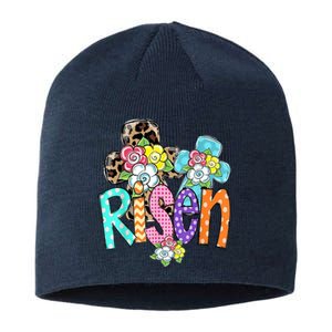 Risen Easter Cross Colorful Sustainable Beanie