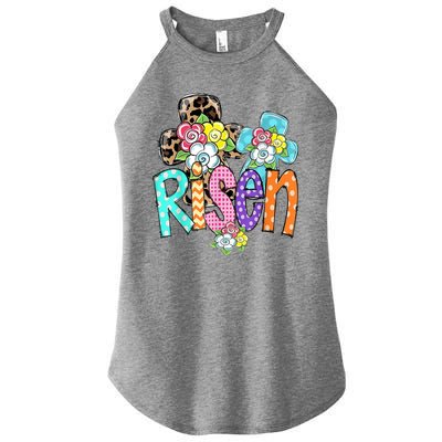 Risen Easter Cross Colorful Women’s Perfect Tri Rocker Tank