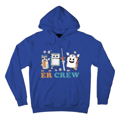 Retro Er Crew Emergency Room Funny Er Ed Nurse Tech Gift Hoodie