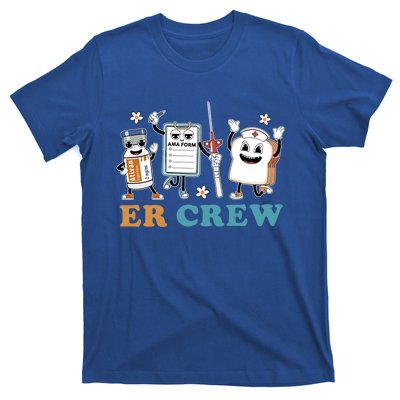 Retro Er Crew Emergency Room Funny Er Ed Nurse Tech Gift T-Shirt