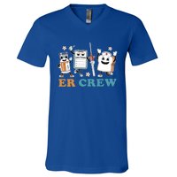 Retro Er Crew Emergency Room Funny Er Ed Nurse Tech Gift V-Neck T-Shirt