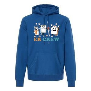 Retro Er Crew Emergency Room Funny Er Ed Nurse Tech Gift Premium Hoodie