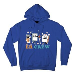 Retro Er Crew Emergency Room Funny Er Ed Nurse Tech Gift Tall Hoodie