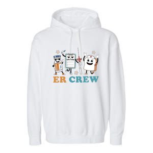 Retro Er Crew Emergency Room Funny Er Ed Nurse Tech Gift Garment-Dyed Fleece Hoodie