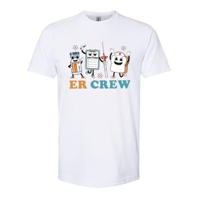 Retro Er Crew Emergency Room Funny Er Ed Nurse Tech Gift Softstyle CVC T-Shirt