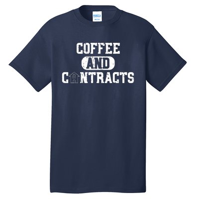 Real Estate Contracts Coffee Realtor Broker Agent Tall T-Shirt