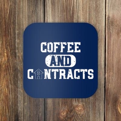 Real Estate Contracts Coffee Realtor Broker Agent Coaster