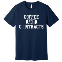 Real Estate Contracts Coffee Realtor Broker Agent Premium T-Shirt