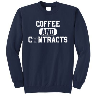 Real Estate Contracts Coffee Realtor Broker Agent Tall Sweatshirt