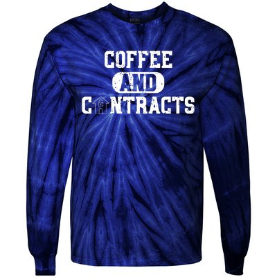 Real Estate Contracts Coffee Realtor Broker Agent Tie-Dye Long Sleeve Shirt