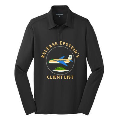 Release Epstein's Client List Silk Touch Performance Long Sleeve Polo