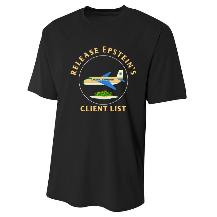 Release Epstein's Client List Performance Sprint T-Shirt