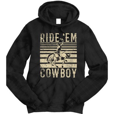 Ride Em Cow Country Western Gal Horse Trail Riders Cow Tie Dye Hoodie