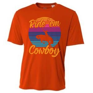 Ride 'Em Cow Horse Lover Galloping Horse Rodeo Great Gift Cooling Performance Crew T-Shirt