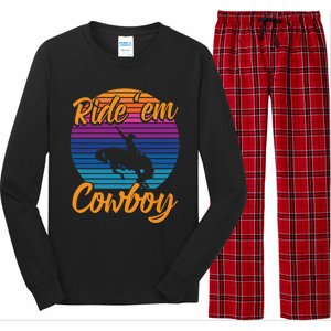 Ride 'Em Cow Horse Lover Galloping Horse Rodeo Great Gift Long Sleeve Pajama Set