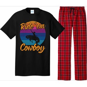 Ride 'Em Cow Horse Lover Galloping Horse Rodeo Great Gift Pajama Set