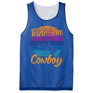 Ride 'Em Cow Horse Lover Galloping Horse Rodeo Great Gift Mesh Reversible Basketball Jersey Tank