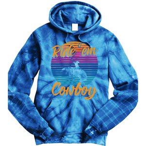 Ride 'Em Cow Horse Lover Galloping Horse Rodeo Great Gift Tie Dye Hoodie