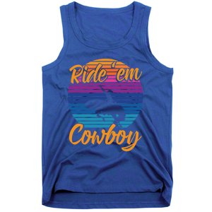 Ride 'Em Cow Horse Lover Galloping Horse Rodeo Great Gift Tank Top