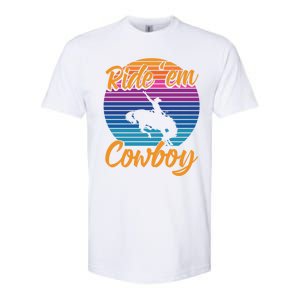 Ride 'Em Cow Horse Lover Galloping Horse Rodeo Great Gift Softstyle CVC T-Shirt