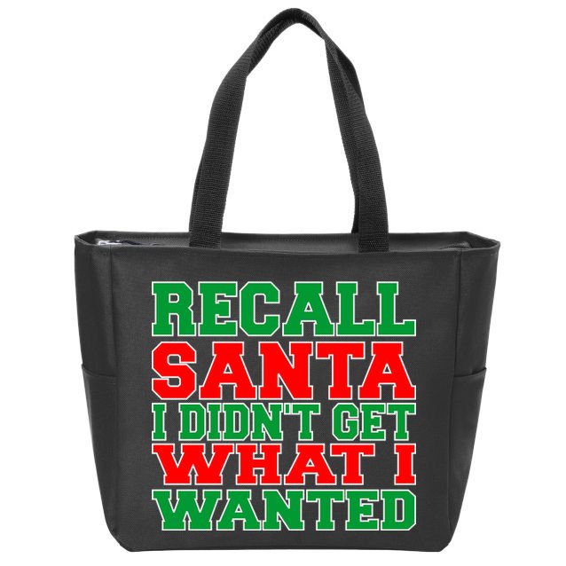 Recall Santa Zip Tote Bag