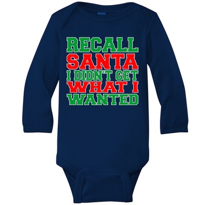 Recall Santa Baby Long Sleeve Bodysuit