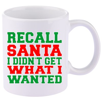 Recall Santa 11oz C Handle Ceramic Mug