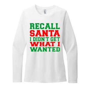 Recall Santa Womens CVC Long Sleeve Shirt