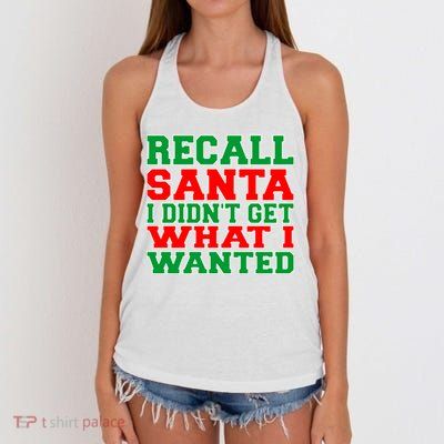 Recall Santa Women's Knotted Racerback Tank