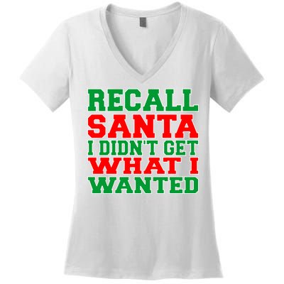 Recall Santa Women's V-Neck T-Shirt