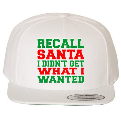 Recall Santa Wool Snapback Cap